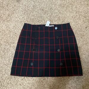 Loft winter plaid skirt 14